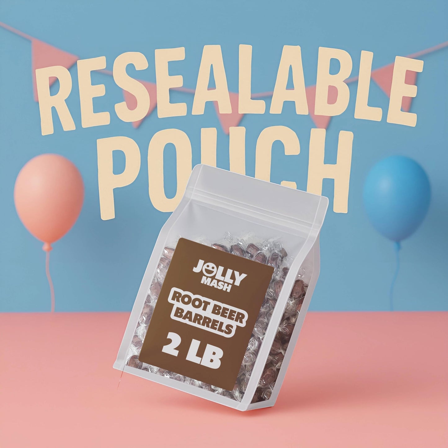 Root Beer Barrels Hard Candy | 2 LBS | Individually Wrapped Root Beer Candy Bulk Bag