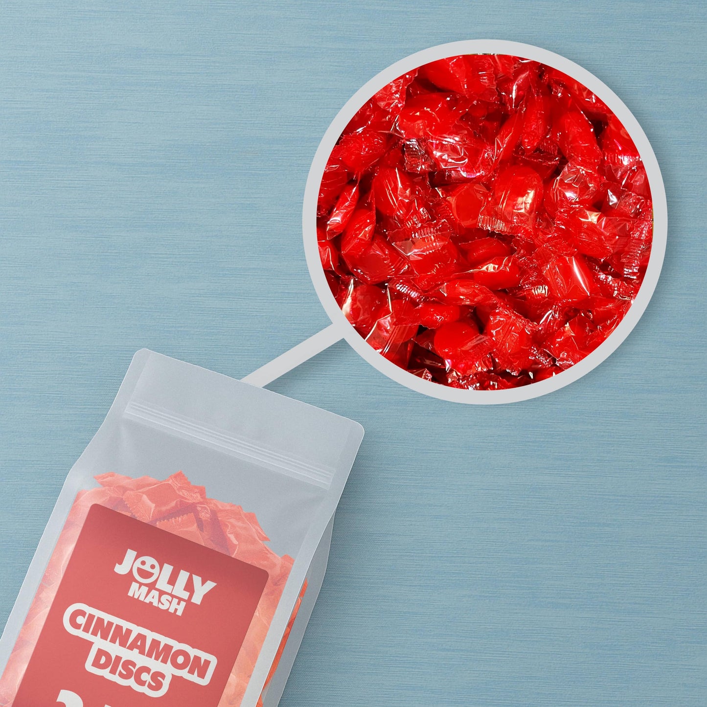 Cinnamon Discs Hard Candy | 2 LBS | Individually Wrapped Cinnamon Candy Bulk Bag